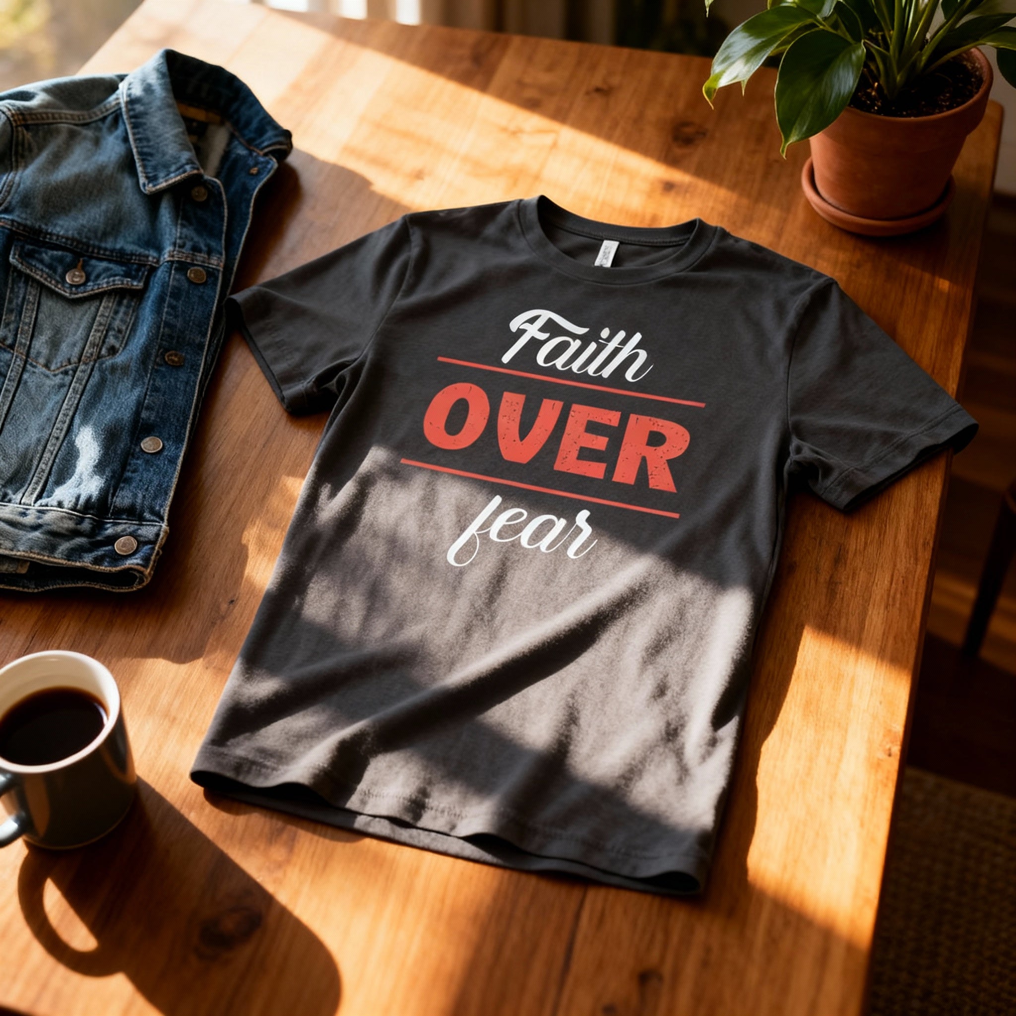 Faith Over Fear Unisex Graphic T Shirt For Christians And Believers Casual Apparel