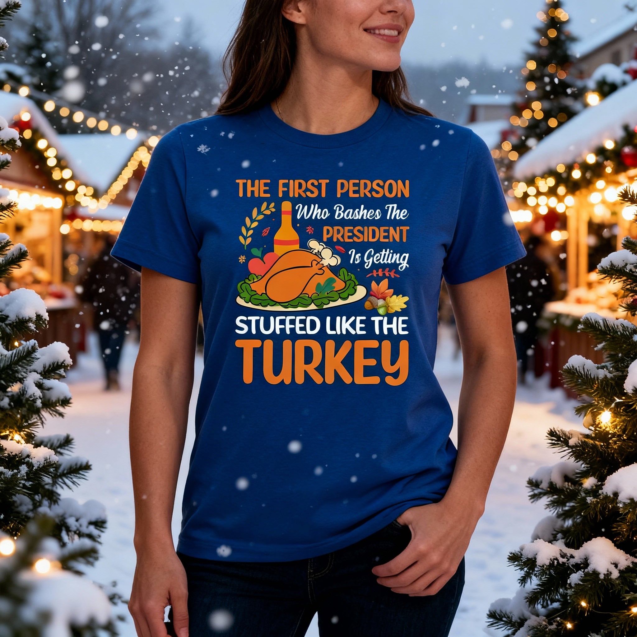 Thanksgiving Themed Unisex T-Shirt for Men and Women, Comfortable Cotton Holiday Apparel with Festive Design for Family Gatherings