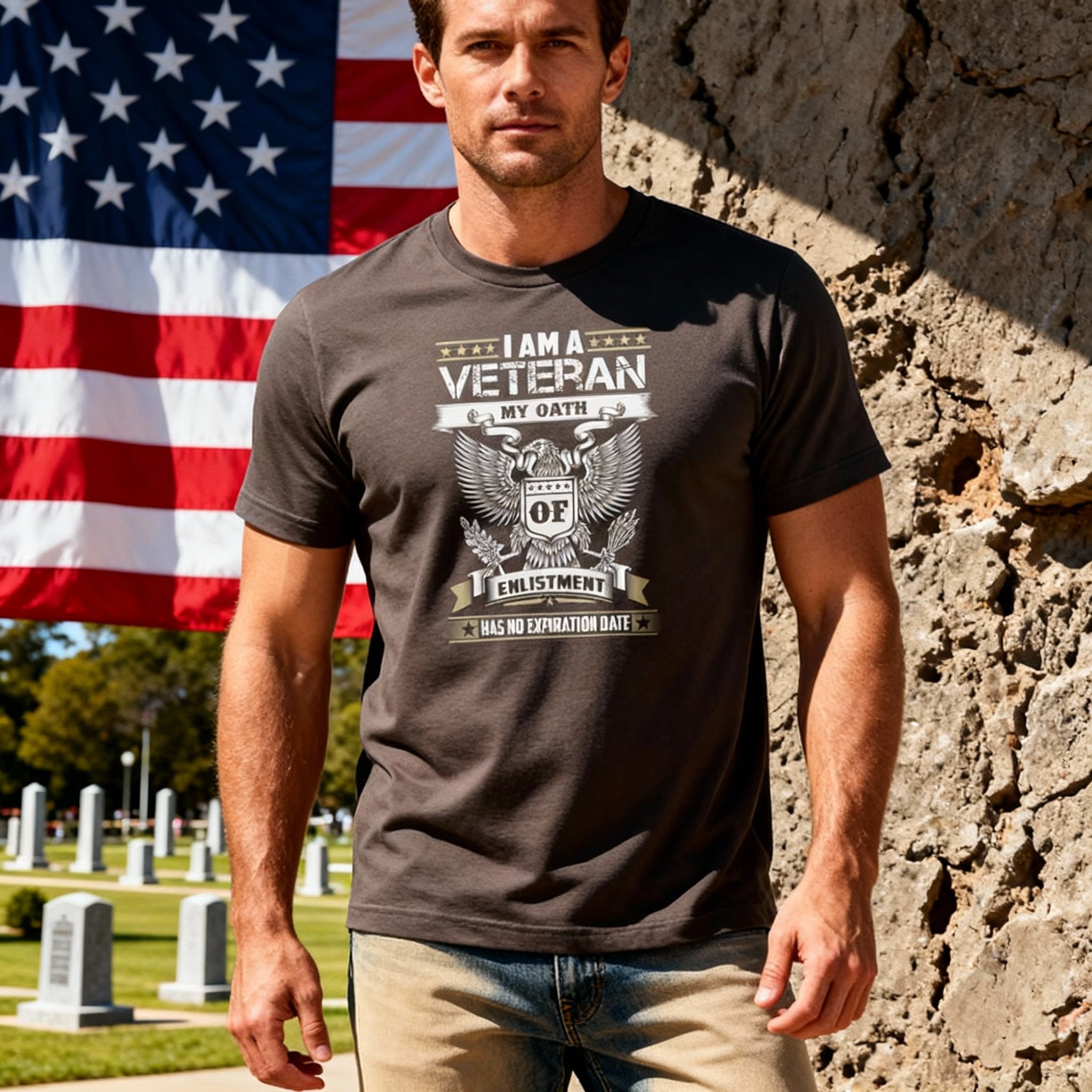 I Am A Veteran My Oath Of Enlistment Has No Expiration Date Unisex Graphic T Shirt