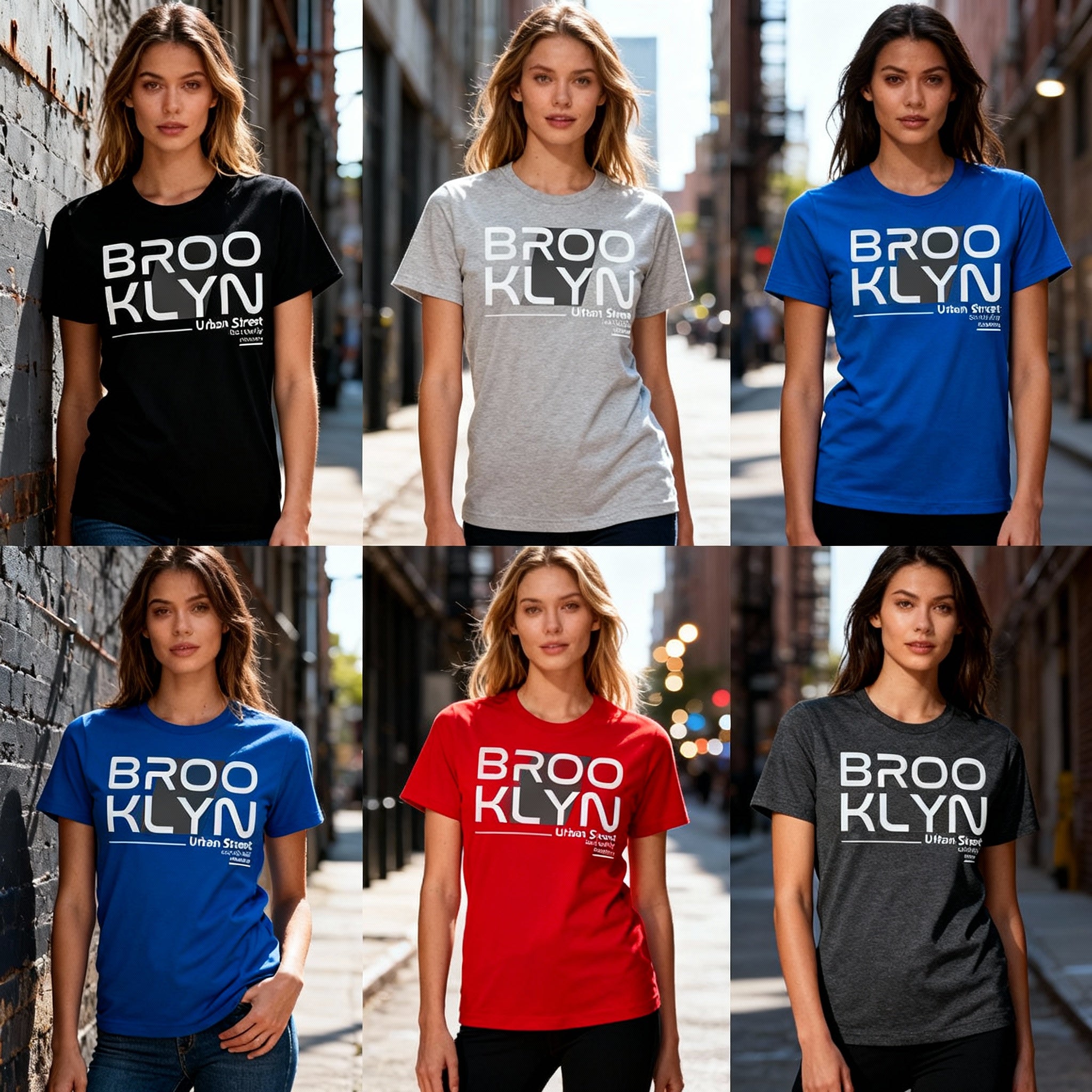 Brooklyn Urban Street Graphic T Shirt Unisex Short Sleeve Tee Premium Quality