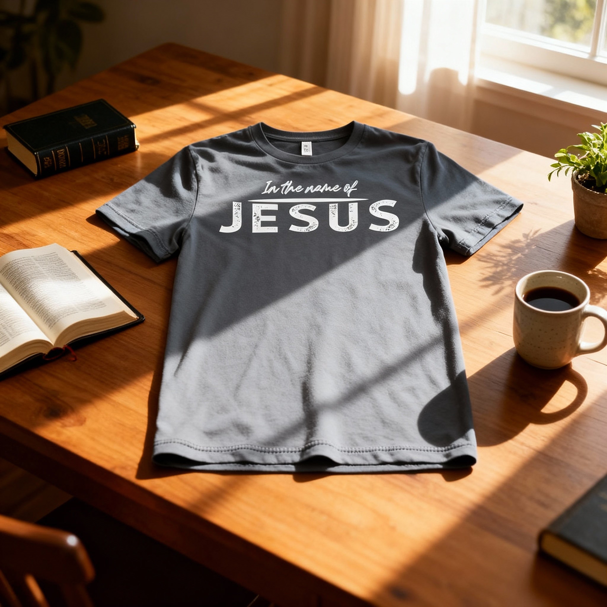 In The Name Of Jesus Graphic Tee For Christians Unisex Faith Shirt With Jesus Message