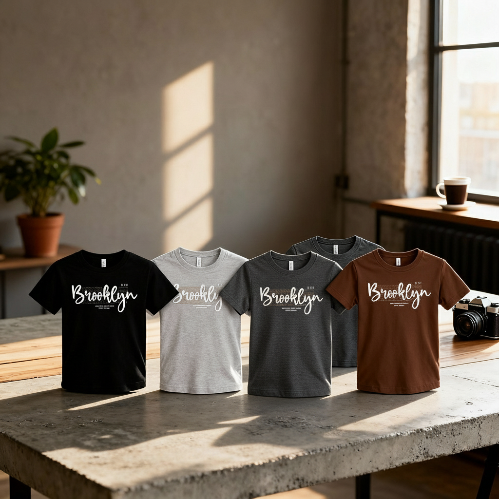 Brooklyn Script Graphic T Shirt For Unisex Casual Streetwear Everyday Wardrobe Essentials