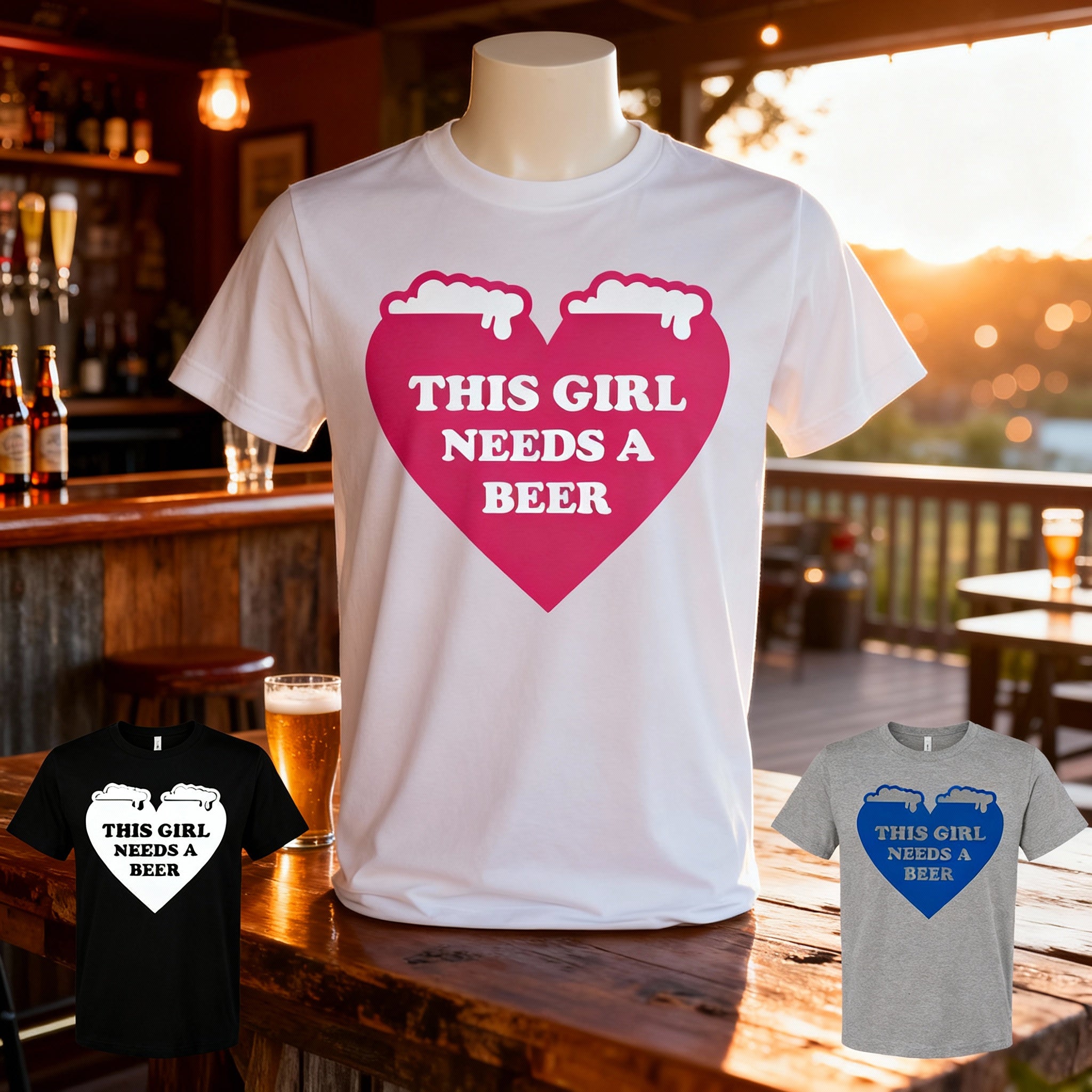 This Girl Needs A Beer Graphic Unisex Short Sleeve T Shirt For Casual Wear And Everyday Style