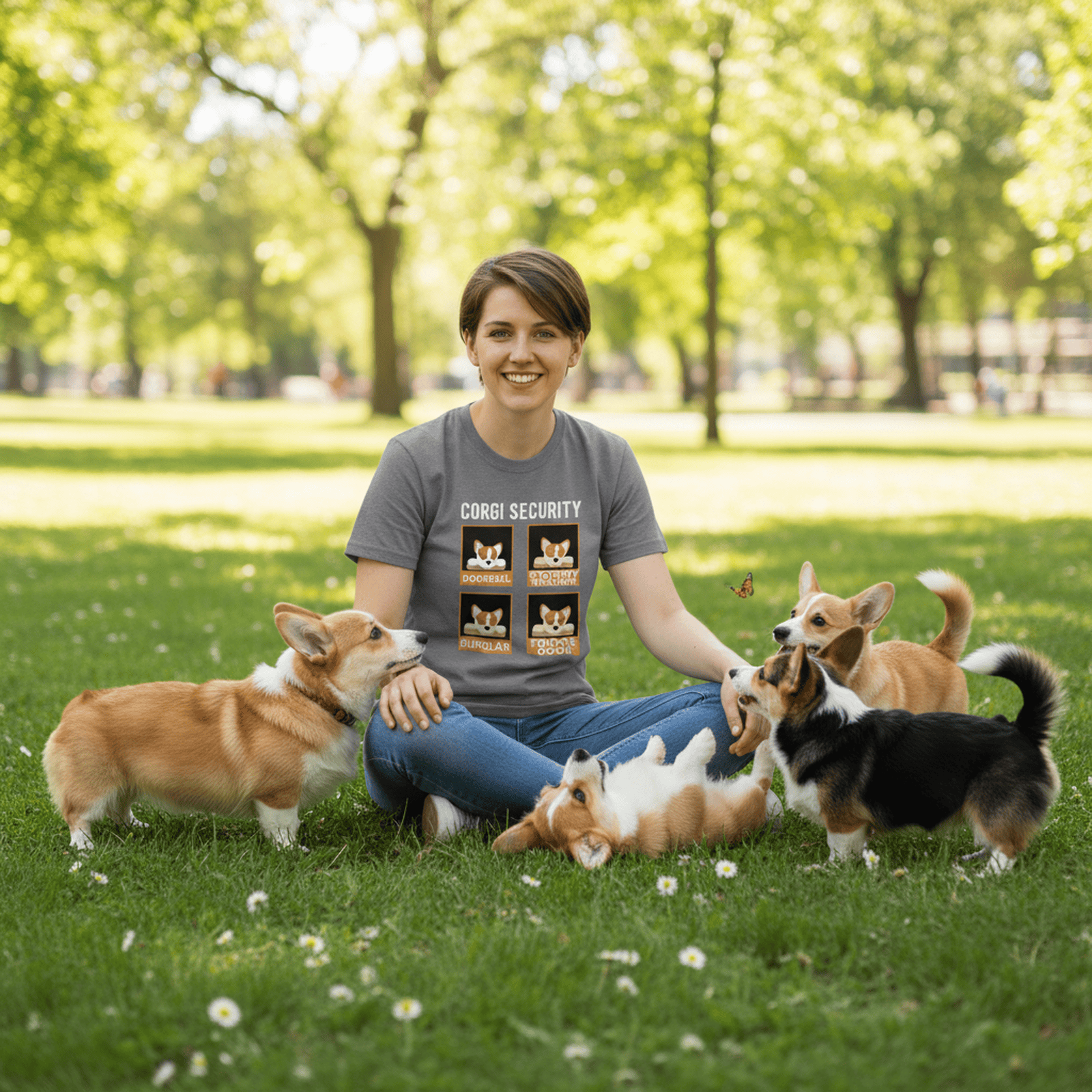 Corgi Security Unisex T Shirt Graphic Tee For Dog Lovers