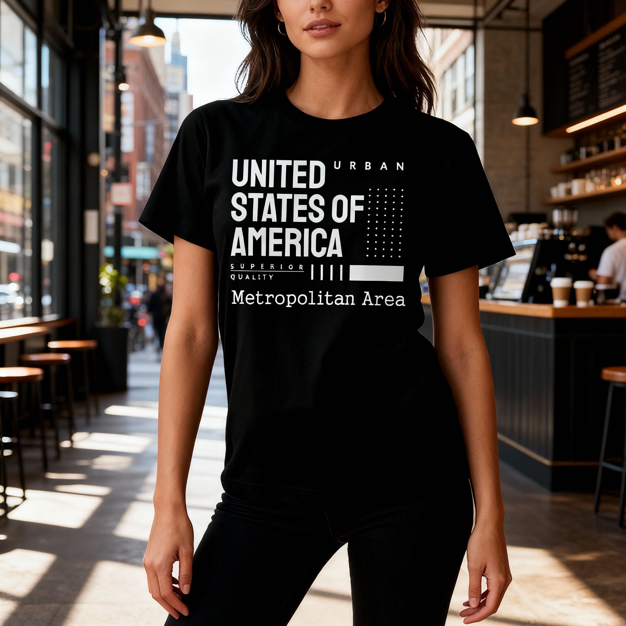 Urban United States Of America Unisex T Shirt With Metropolitan Area Graphic Print