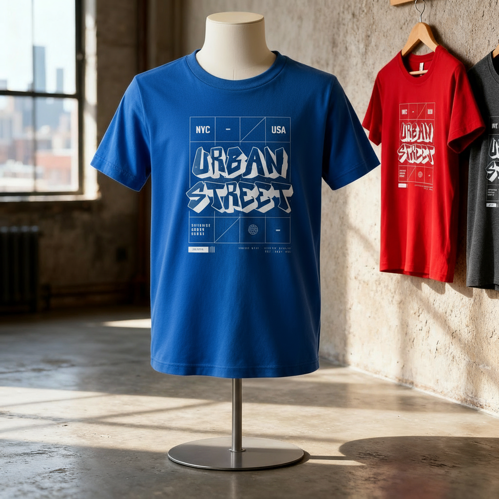 Urban Street Graffiti Graphic T Shirt With Bold Logo Design Unisex Short Sleeve Tee For Everyday City Style