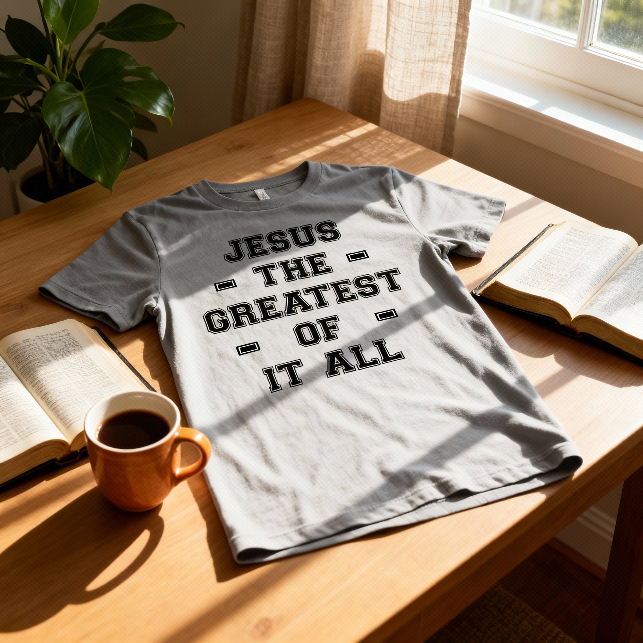 Jesus The Greatest Of It All Unisex Christian Short Sleeve Graphic Tee Shirt For Everyday Wear